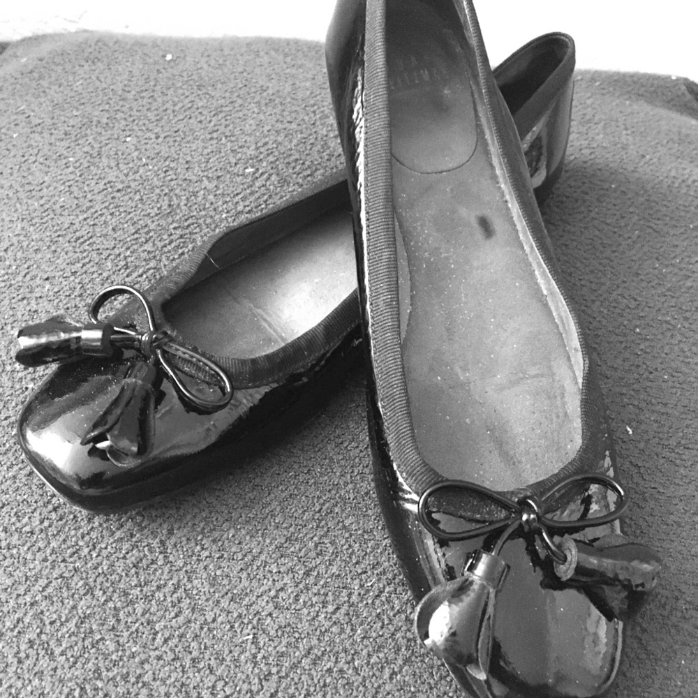 Stuart Weitzman Black Patent Flats